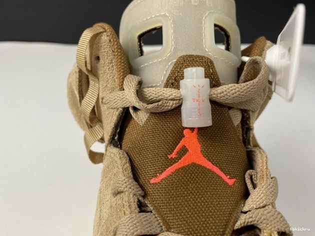 Reps TBkick Khaki Jordan Travis DH0690-200 Air Scott 6 Retro British 0709